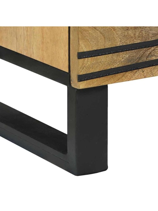 Sānu skapji 2 pcs brūna 60 x 33.5 x 75 cm mango masīvkoks