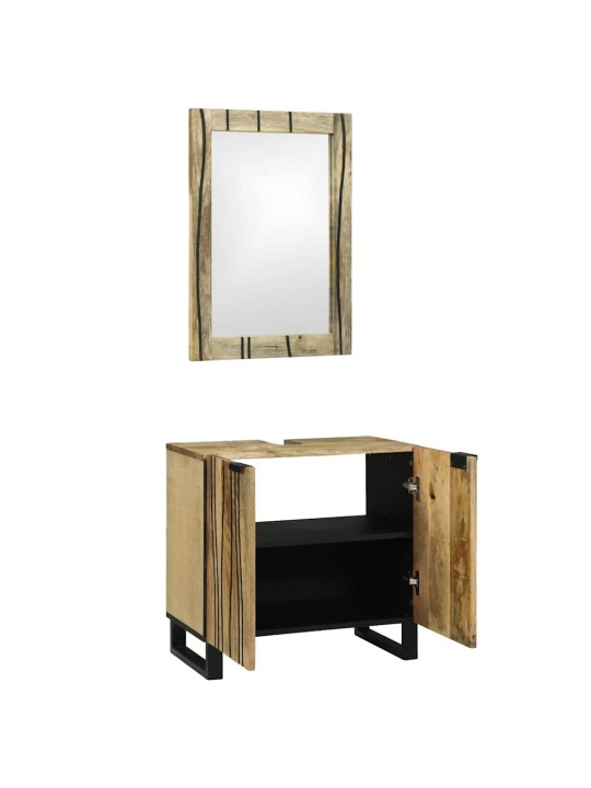 Vannas istabas mēbeļu komplekts 2 pcs brūna 62 x 33 x 58 cm