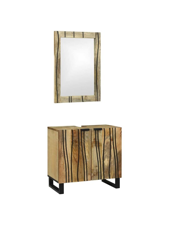 Vannas istabas mēbeļu komplekts 2 pcs brūna 62 x 33 x 58 cm