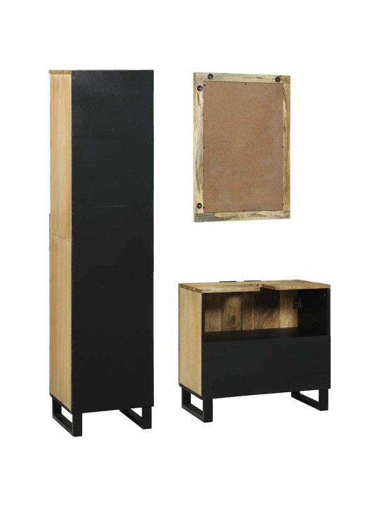 Vannas istabas mēbeļu komplekts 3 pcs brūna 38 x 33 x 160 cm