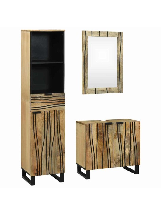 Vannas istabas mēbeļu komplekts 3 pcs brūna 38 x 33 x 160 cm
