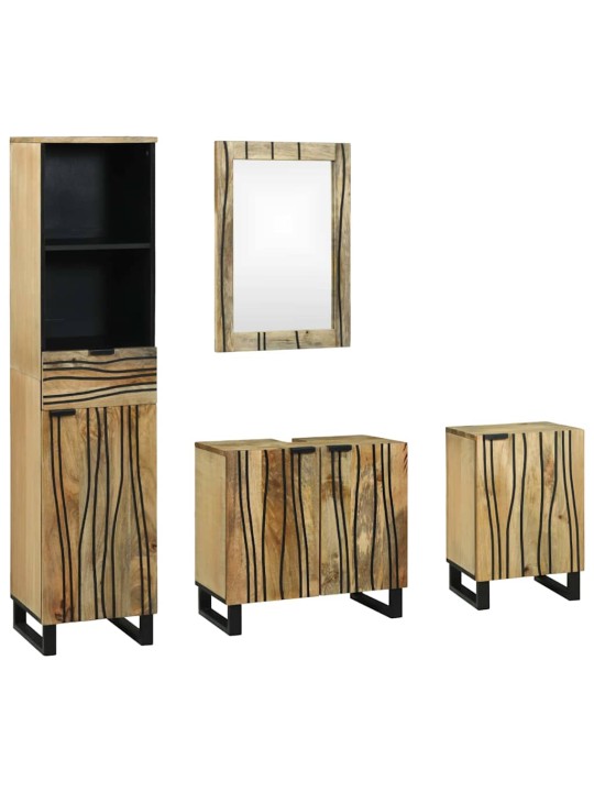 Vannas istabas mēbeļu komplekts 4 pcs brūna 38 x 33 x 160 cm