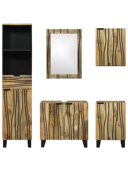 Vannas istabas mēbeļu komplekts 5 pcs brūna 38 x 33 x 160 cm