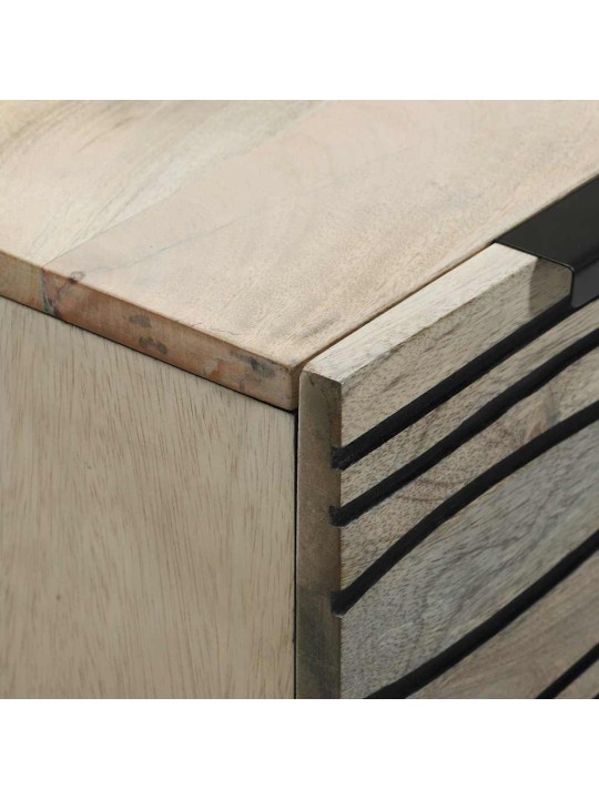 Sānu skapji 2 pcs balts 60 x 33.5 x 75 cm mango masīvkoks