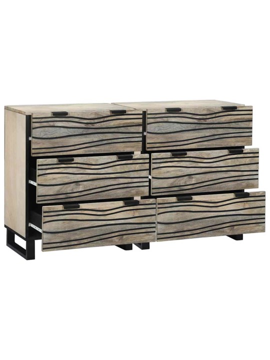 Sānu skapji 2 pcs balts 60 x 33.5 x 75 cm mango masīvkoks