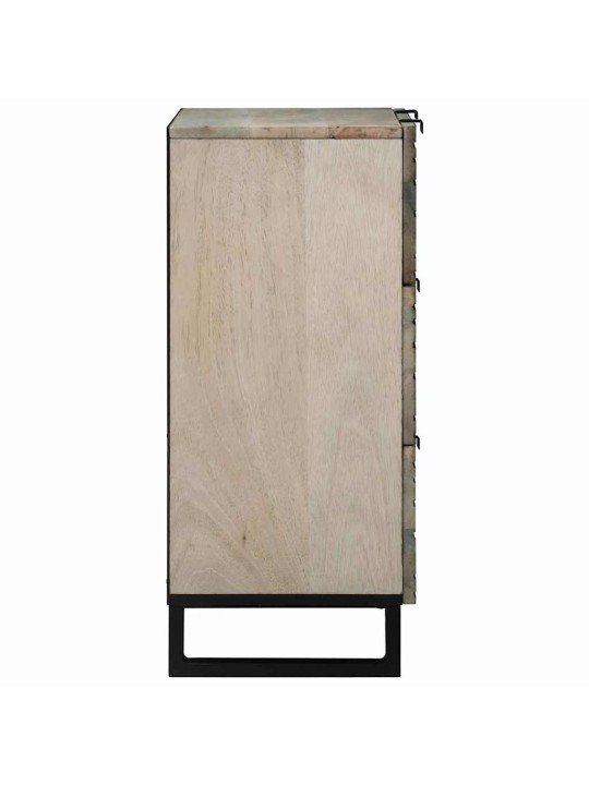 Sānu skapji 2 pcs balts 60 x 33.5 x 75 cm mango masīvkoks