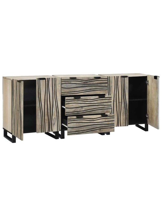 Vannas istabas mēbeļu komplekts 3 pcs balts 180 x 33 x 75 cm