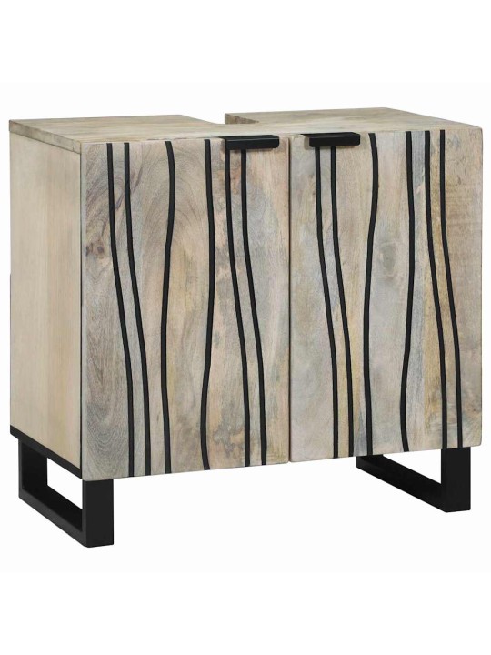 Vannas istabas mēbeļu komplekts 2 pcs balts 62 x 33 x 58 cm