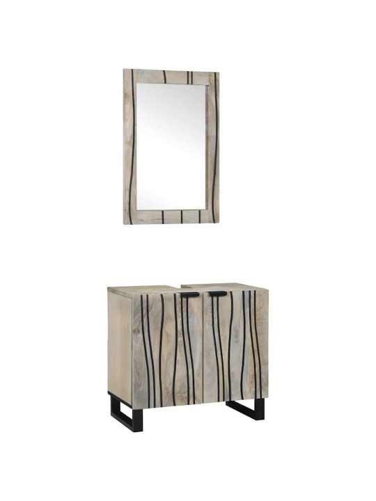 Vannas istabas mēbeļu komplekts 2 pcs balts 62 x 33 x 58 cm