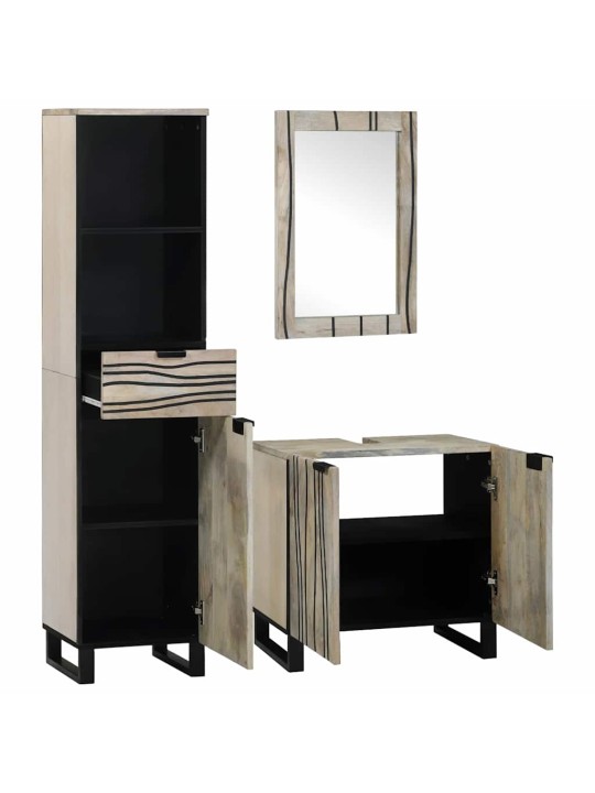 Vannas istabas mēbeļu komplekts 3 pcs balts 38 x 33 x 160 cm
