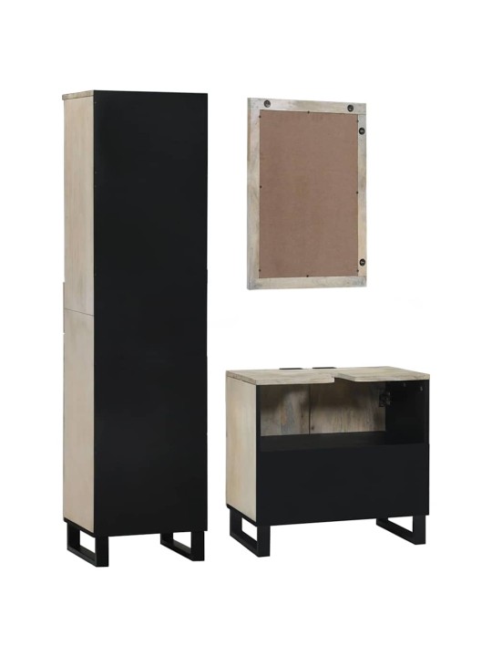 Vannas istabas mēbeļu komplekts 3 pcs balts 38 x 33 x 160 cm