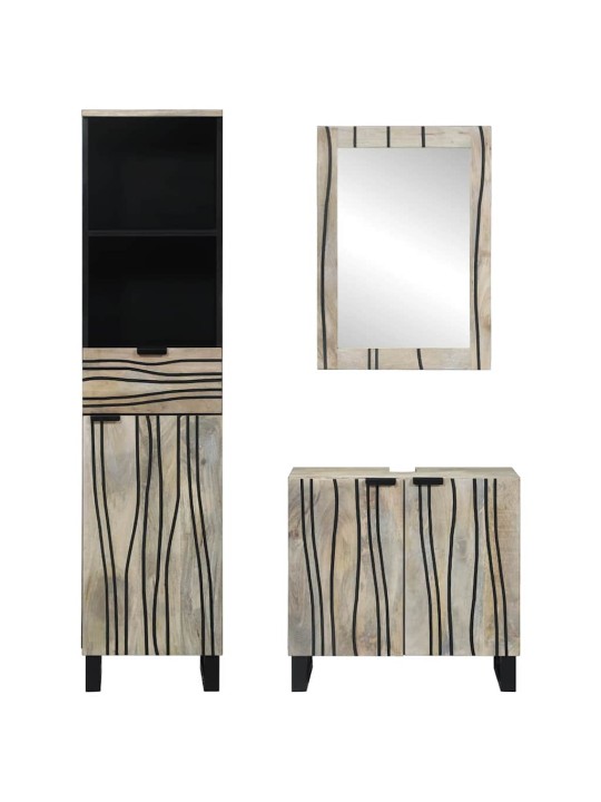 Vannas istabas mēbeļu komplekts 3 pcs balts 38 x 33 x 160 cm