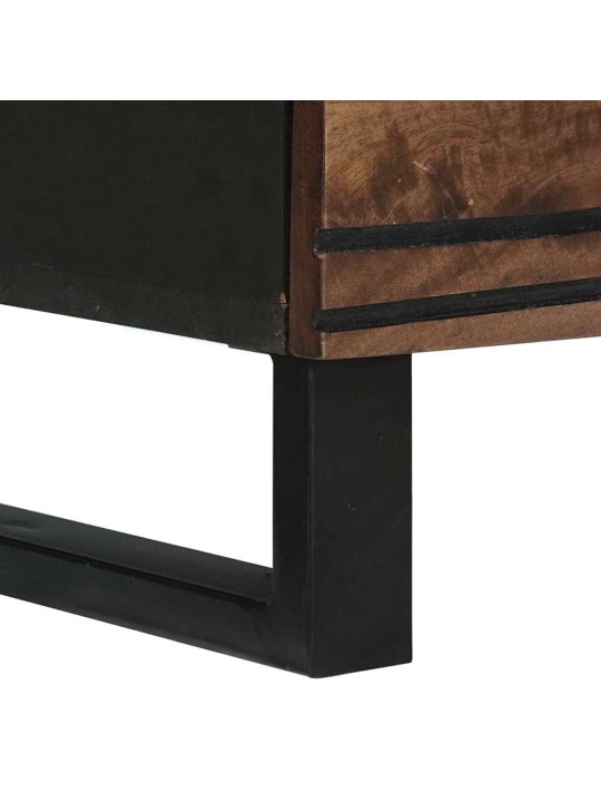 Sānu skapji 2 pcs brūna 60 x 33.5 x 75 cm mango masīvkoks