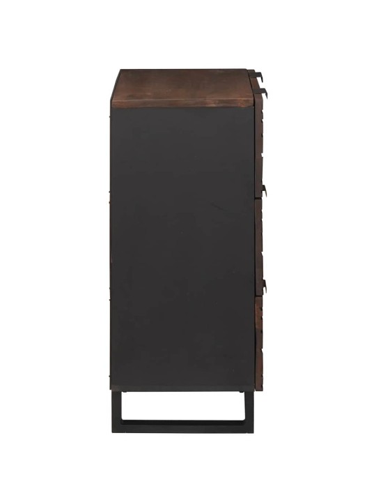 Sānu skapji 2 pcs brūna 60 x 33.5 x 75 cm mango masīvkoks