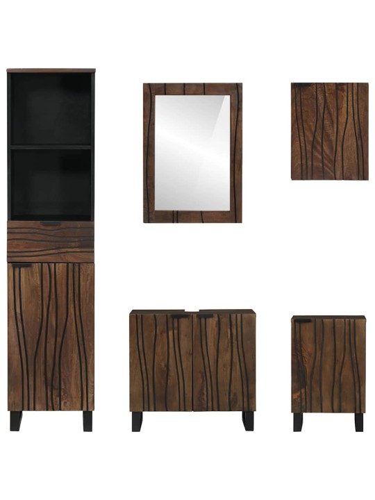 Vannas istabas mēbeļu komplekts 5 pcs balts 38 x 33 x 160 cm