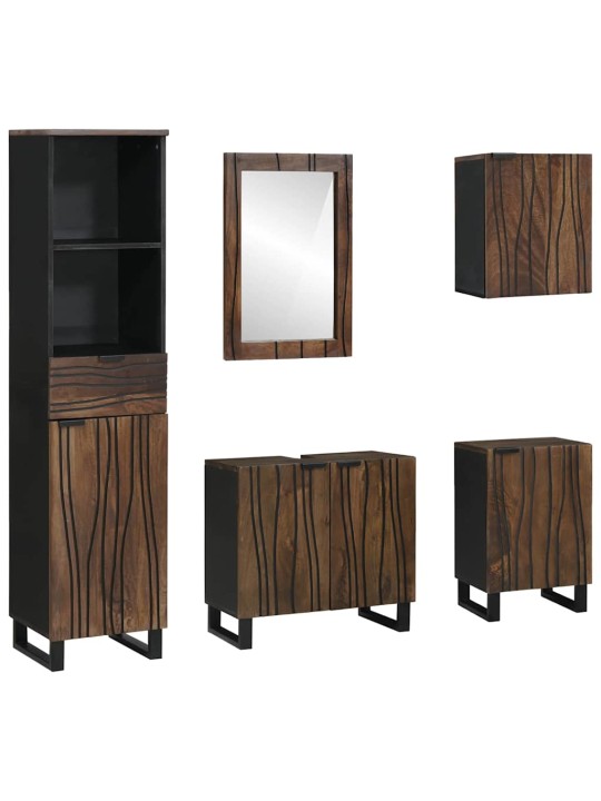 Vannas istabas mēbeļu komplekts 5 pcs balts 38 x 33 x 160 cm
