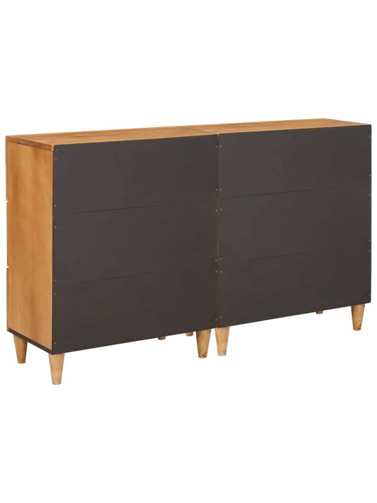 Puse 2 pcs brūna 60 x 33 x 75 cm mango masīvkoks