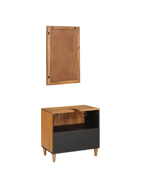 Vannas istabas mēbeļu komplekts 2 pcs brūna 62 x 33 x 58 cm