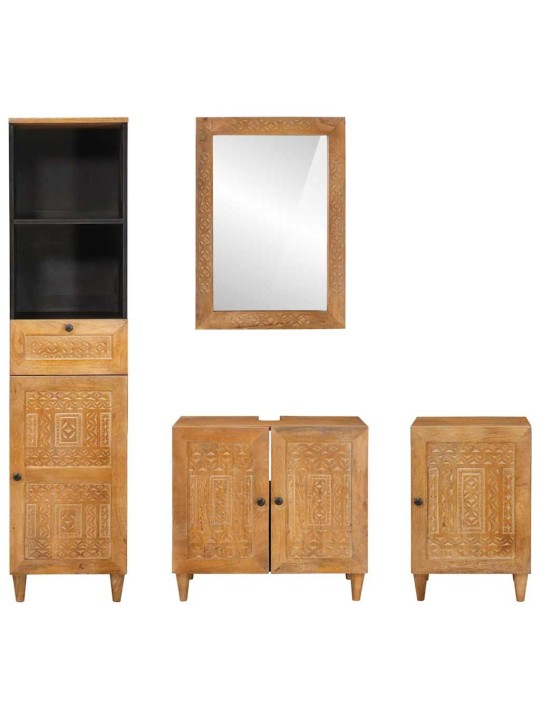 Vannas istabas mēbeļu komplekts 4 pcs brūna 38 x 33 x 160 cm