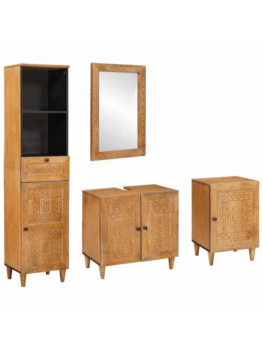 Vannas istabas mēbeļu komplekts 4 pcs brūna 38 x 33 x 160 cm