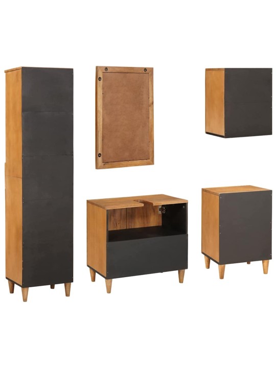 Vannas istabas mēbeļu komplekts 5 pcs brūna 38 x 33 x 160 cm