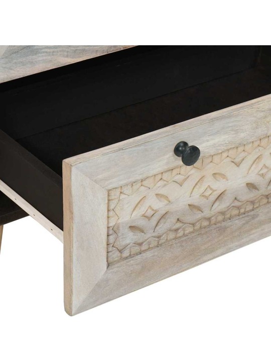 Puse 2 pcs balts 60 x 33 x 75 cm mango masīvkoks