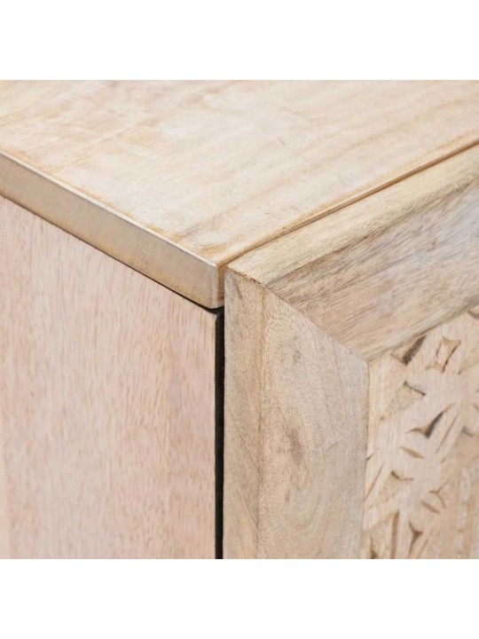 Puse 3 pcs balts 60 x 33 x 75 cm mango masīvkoks