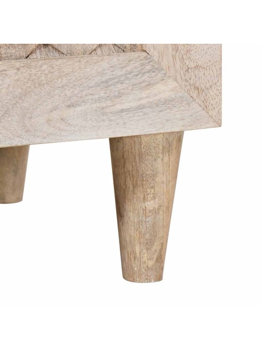 Puse 3 pcs balts 60 x 33 x 75 cm mango masīvkoks