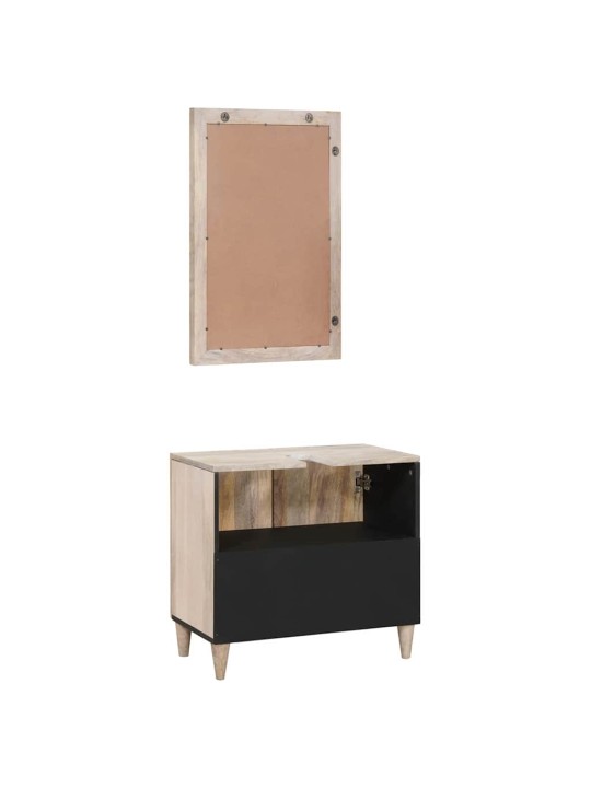 Vannas istabas mēbeļu komplekts 2 pcs balts 62 x 33 x 58 cm