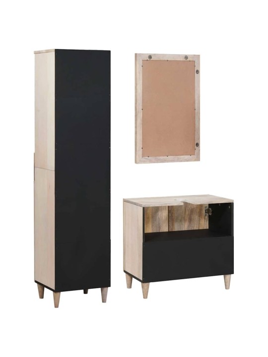 Vannas istabas mēbeļu komplekts 3 pcs balts 38 x 33 x 160 cm