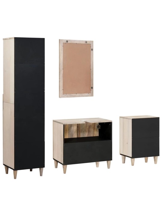 Vannas istabas mēbeļu komplekts 4 pcs balts 38 x 33 x 160 cm