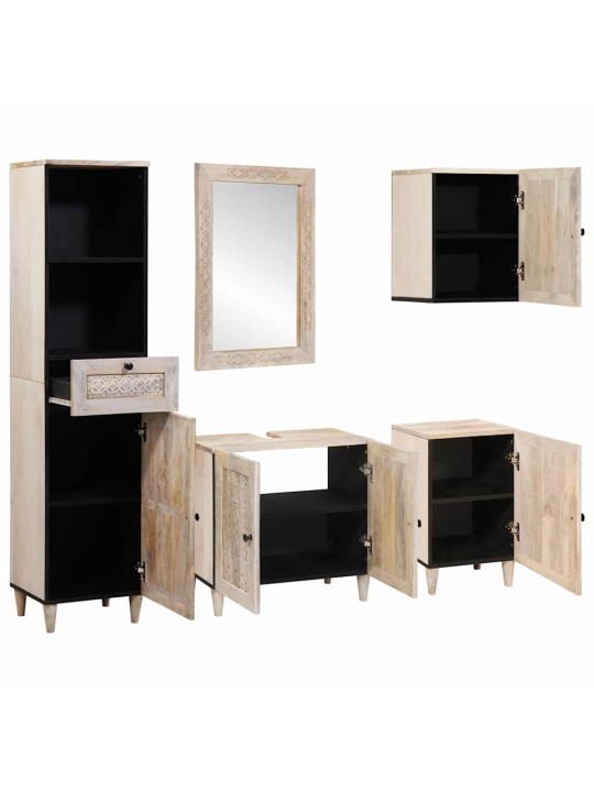 Vannas istabas mēbeļu komplekts 5 pcs balts 38 x 33 x 160 cm