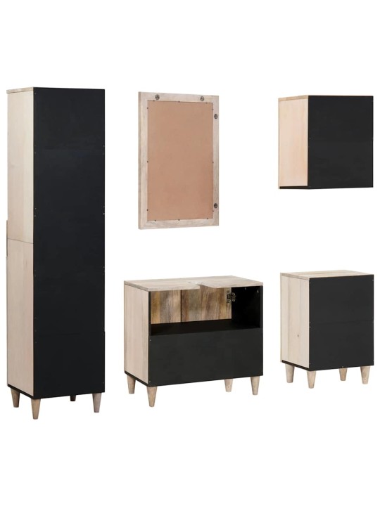 Vannas istabas mēbeļu komplekts 5 pcs balts 38 x 33 x 160 cm