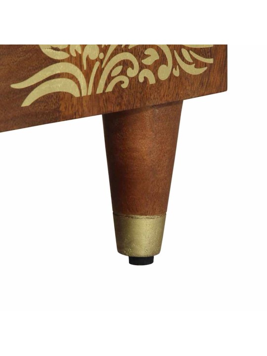 Kumode 2 pcs medus brūna 60 x 33.5 x 75 cm mango masīvkoks