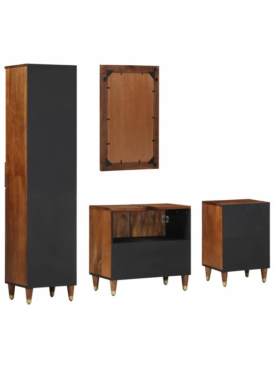 Vannasistabas mēbeļu komplekts 4 pcs brūna 62 x 33 x 58 cm