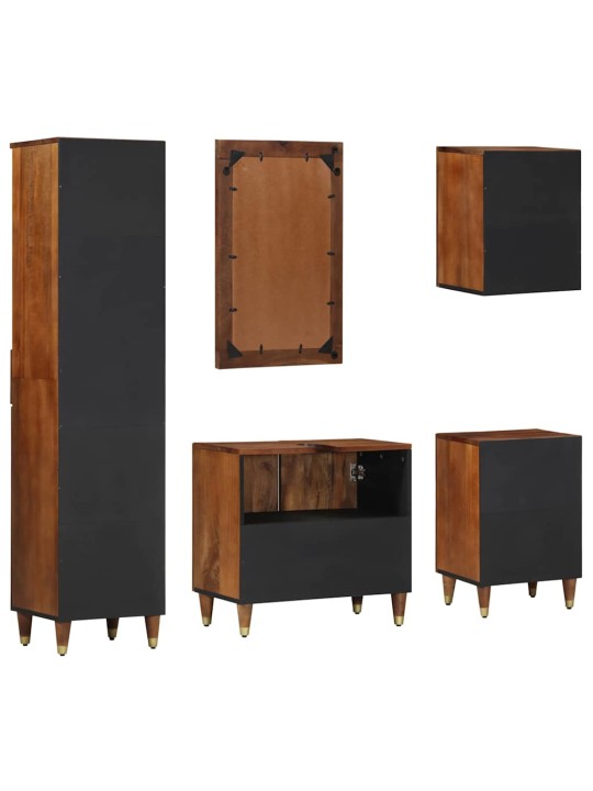 Vannas istabas mēbeļu komplekts 5 pcs brūna 38 x 33 x 160 cm