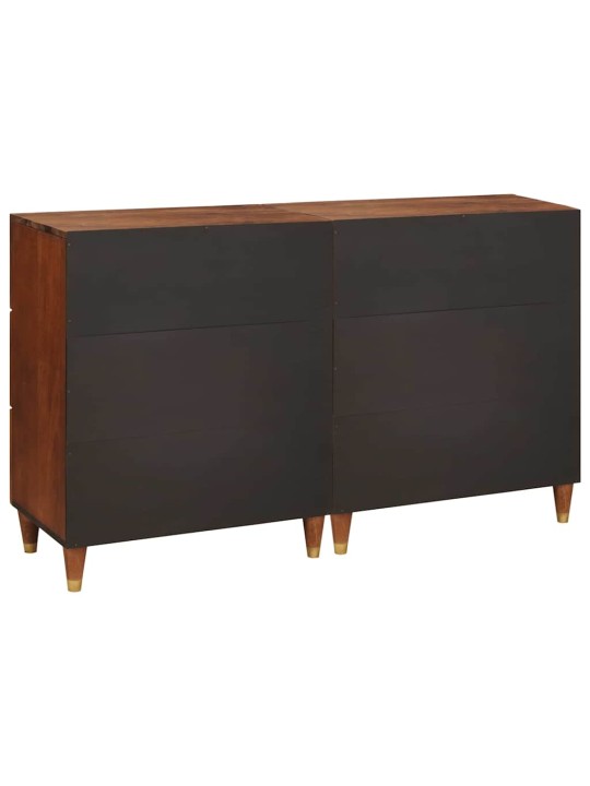 Kompakts skapīšu komplekts 2 pcs brūna 60 x 33.5 x 75 cm