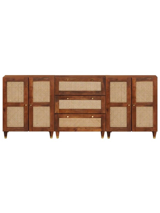 Kompakts skapīšu komplekts 3 pcs brūna 180 x 33 x 75 cm