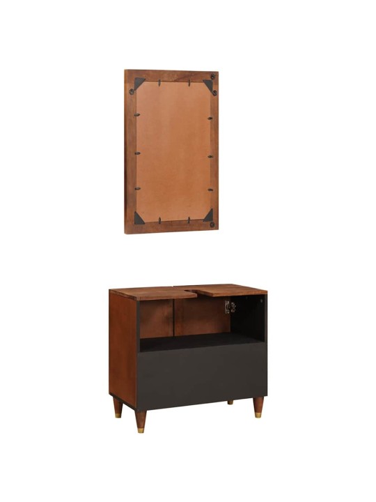 Vannas mēbeles ar atvilktni 2 pcs 62 x 33 x 58 cm cieta mango koksne