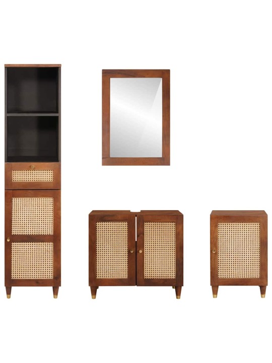 Vannas mēbeles ar atvilktni ar durvīm 4 pcs 38 x 33 x 160 cm