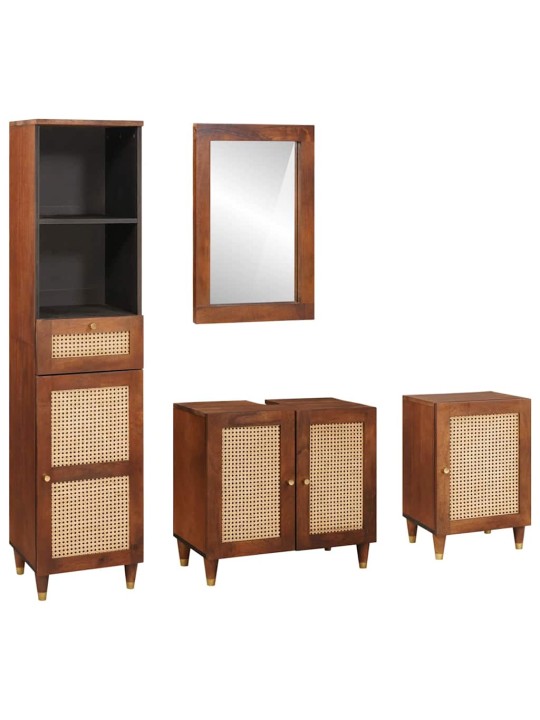 Vannas mēbeles ar atvilktni ar durvīm 4 pcs 38 x 33 x 160 cm