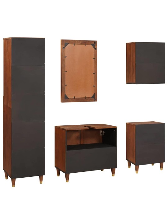 Vannas mēbeles ar atvilktni ar durvīm 5 pcs 38 x 33 x 160 cm