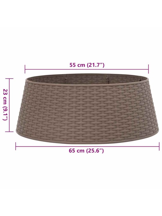 Ziemassvētku eglītes svārki brūni ø65x23 cm plastmasa
