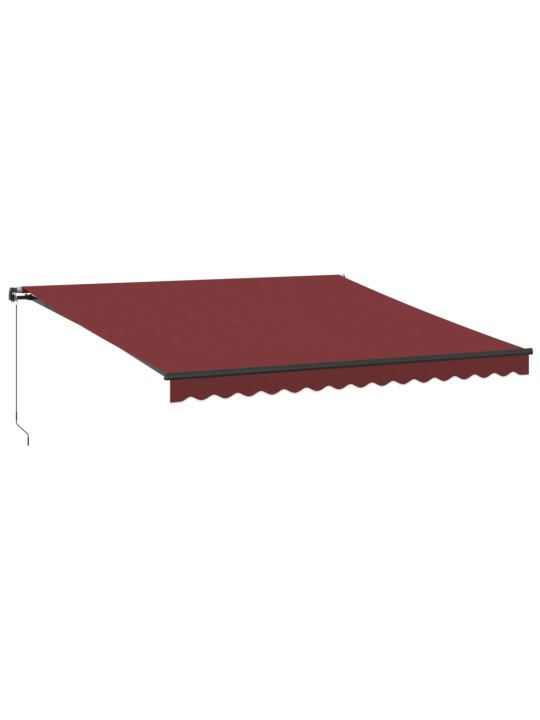 Izvelkama markīze ar led, manuāla, 400x300 cm, vīnsarkana