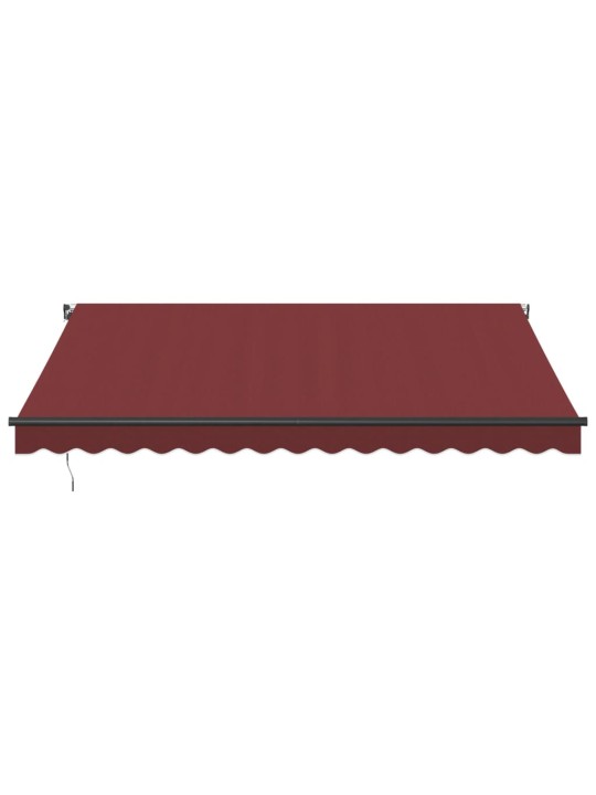 Izvelkama markīze ar led, manuāla, 400x300 cm, vīnsarkana