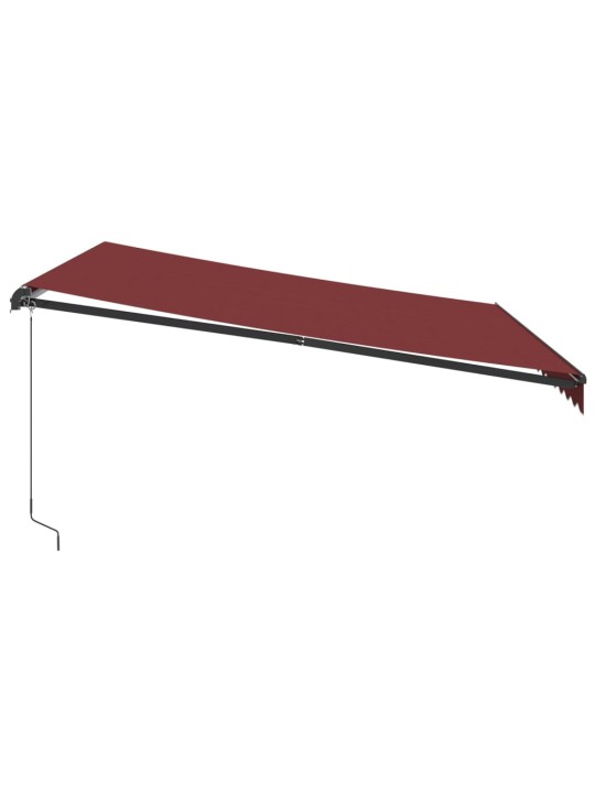 Izvelkama markīze ar led, manuāla, 400x300 cm, vīnsarkana