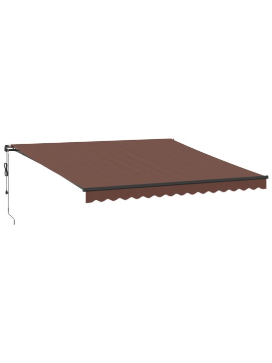 Izvelkama markīze ar led, 400x300 cm, automātiska, brūns