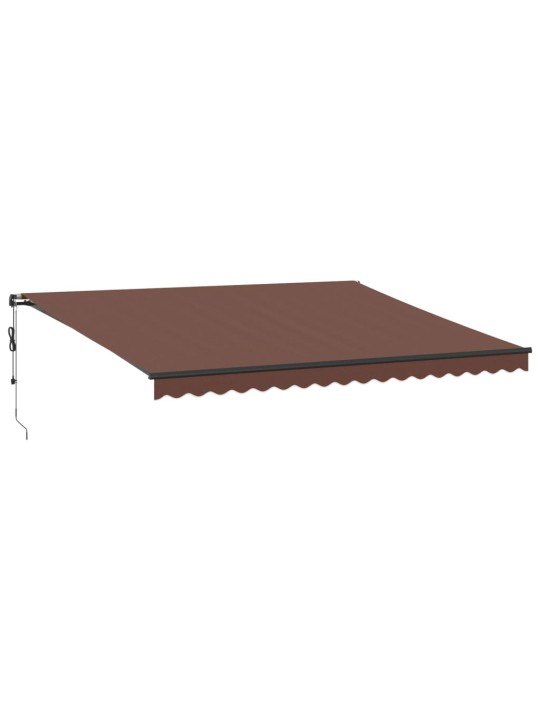 Izvelkama markīze ar led, automātiska, 450x300 cm, brūns