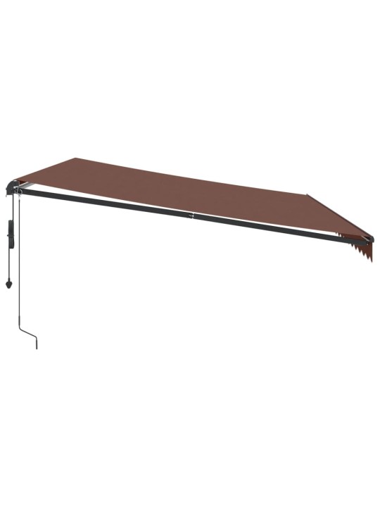 Automātiski izvelkama markīze, led, 500x300 cm, brūns