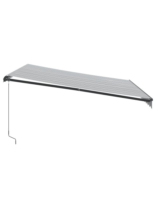 Manuāli izvelkama nojume ar led, pelēka un balta, 400x300 cm